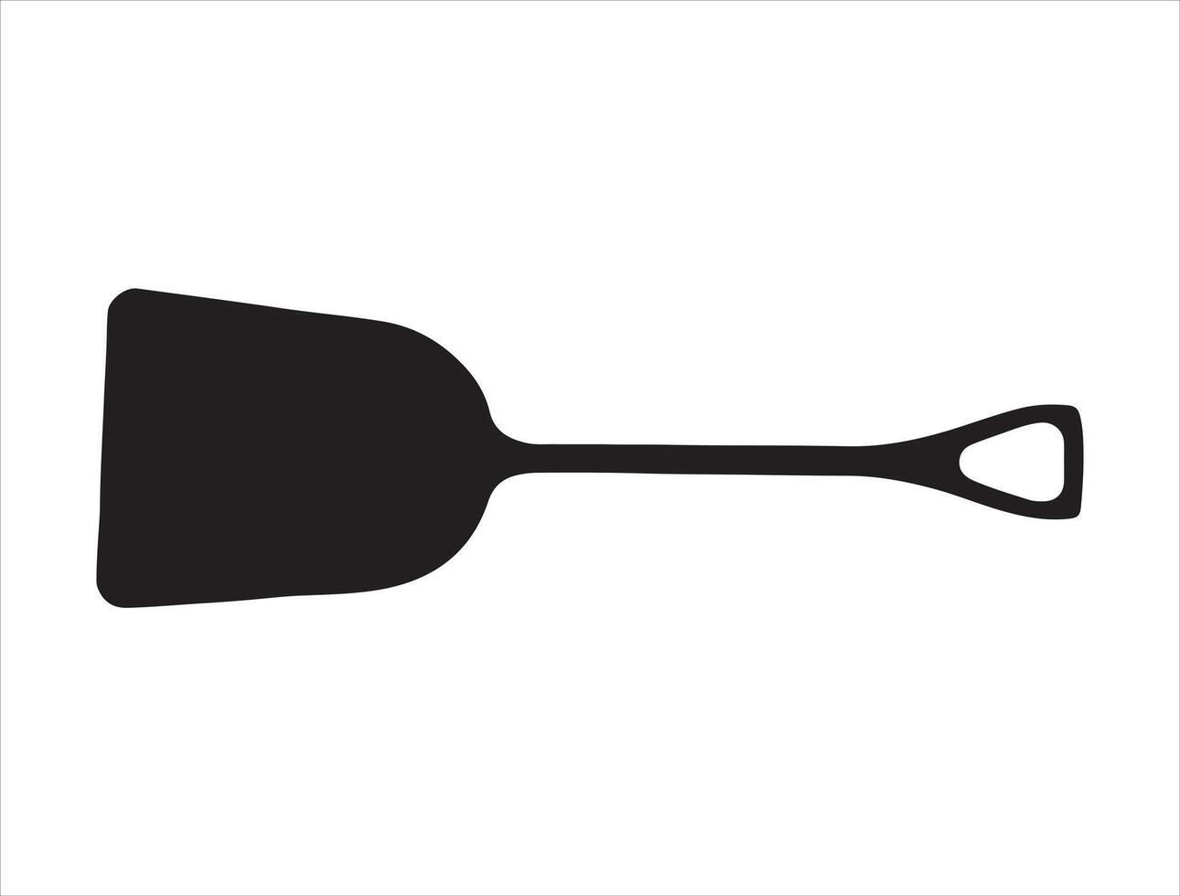 Shovel silhouette on white background vector