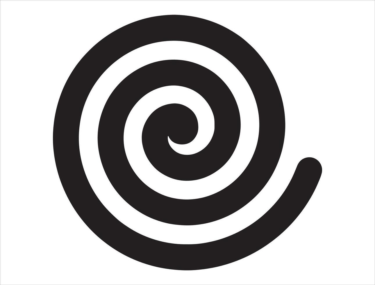 Spiral silhouette on white background vector