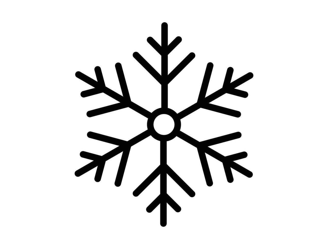 Snow flake silhouette on white background vector