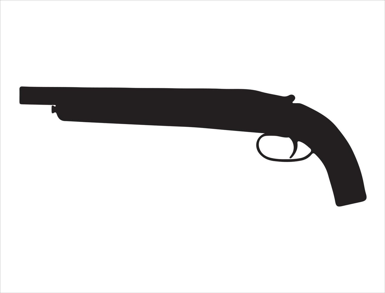 Shotgun silhouette on white background vector
