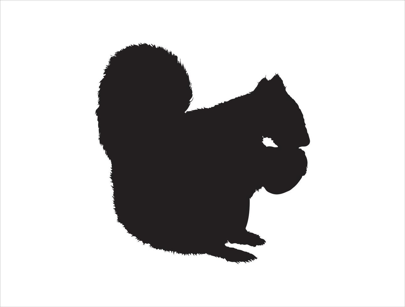 Squirrel silhouette on white background vector