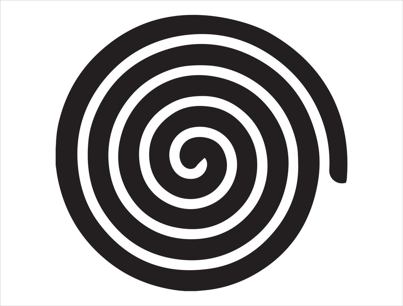 Spiral silhouette on white background vector