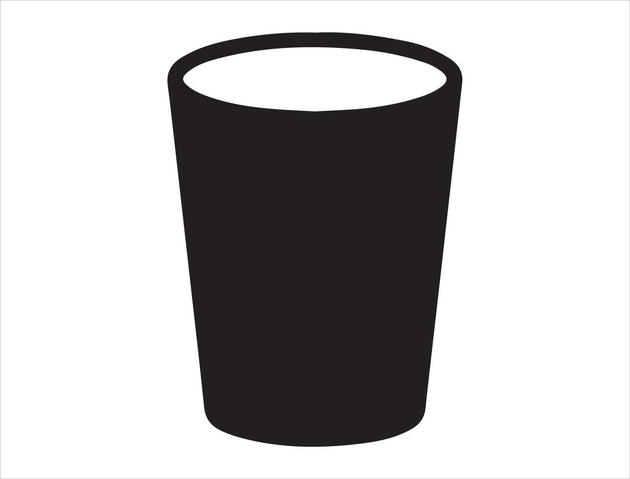Shot glass silhouette on white background vector