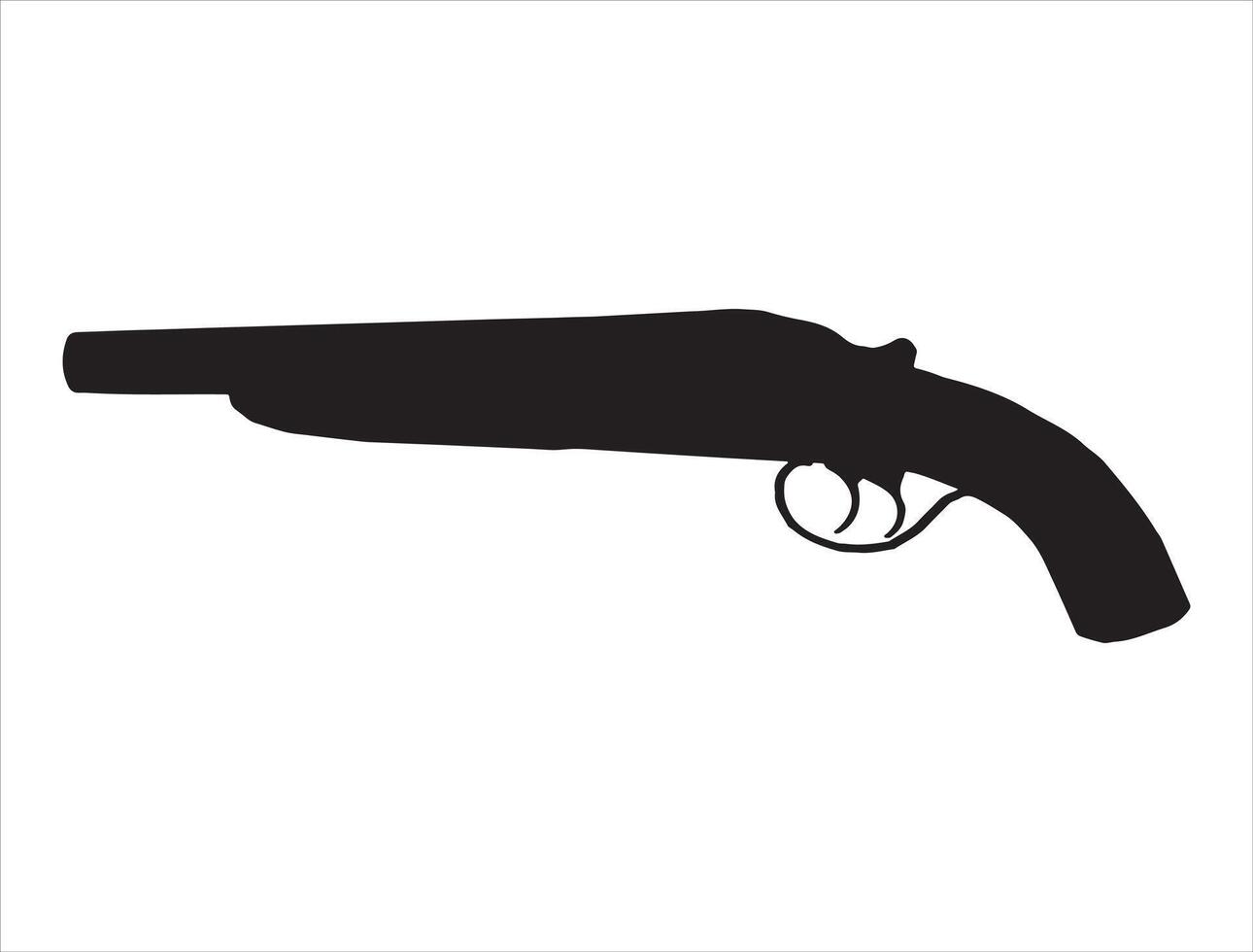 Shotgun silhouette on white background vector