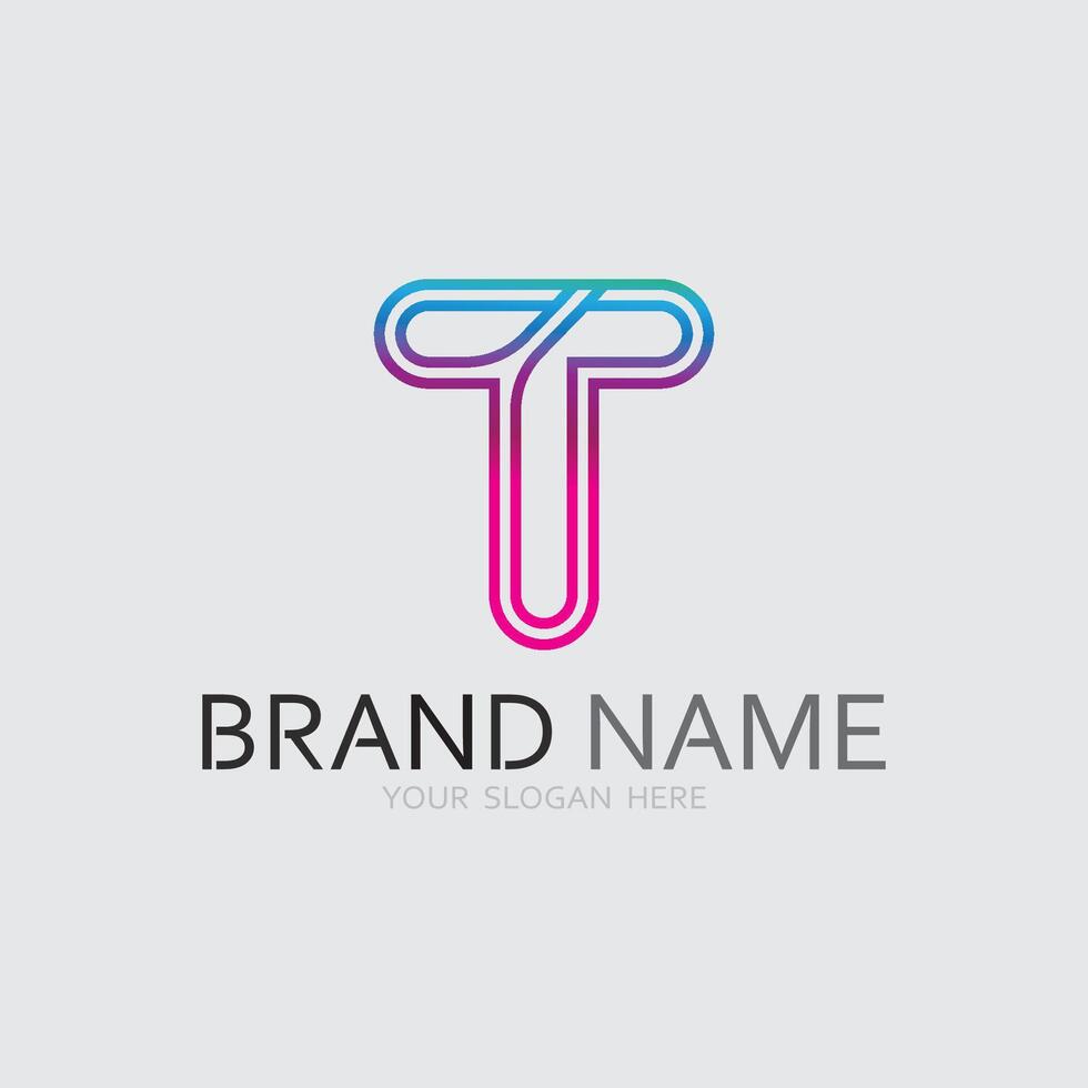 letter T logo image and font T design graphic vector