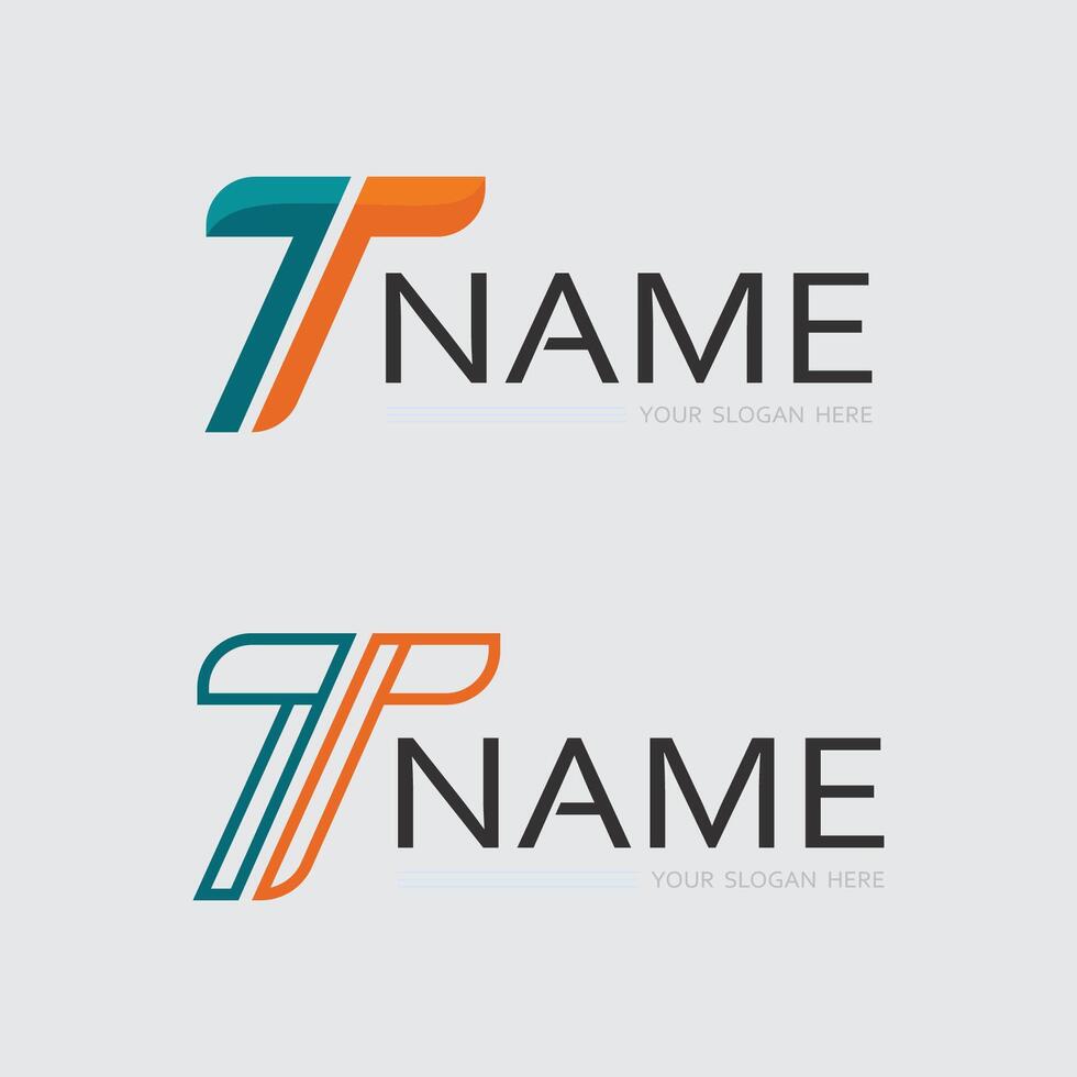 letter T logo image and font T design graphic vector