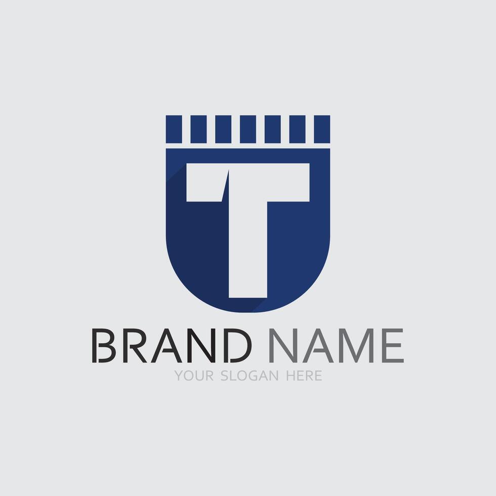 letter T logo image and font T design graphic vector