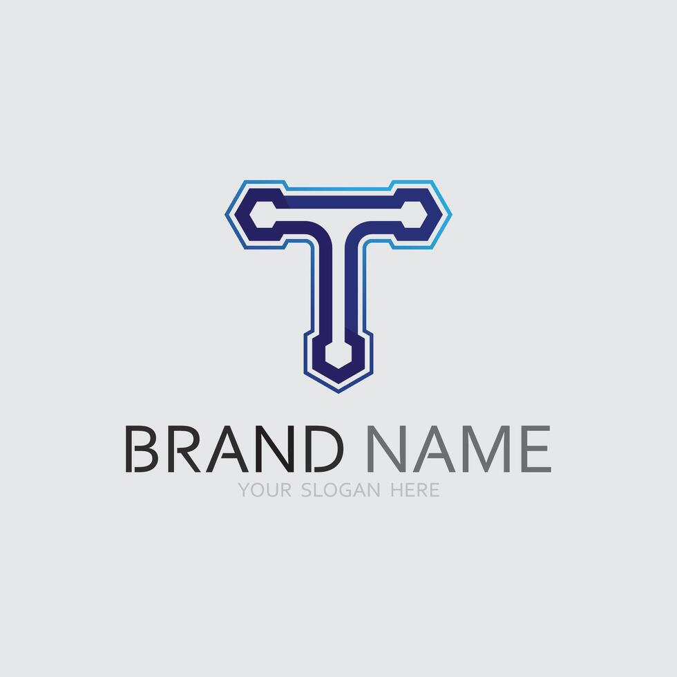 letter T logo image and font T design graphic vector