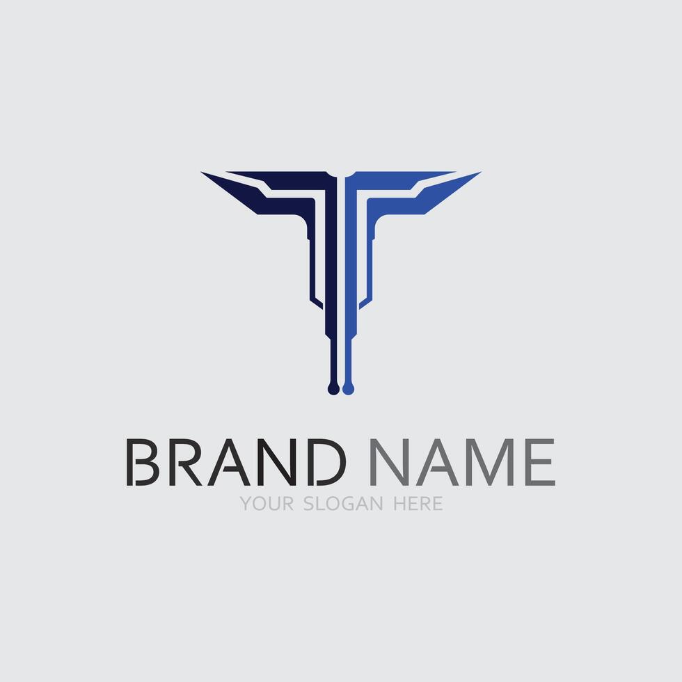 letter T logo image and font T design graphic vector