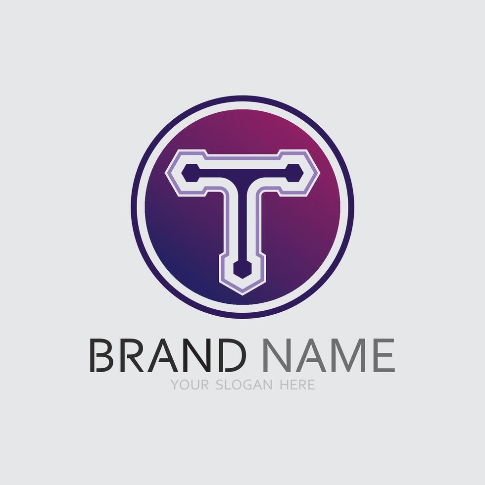 letter T logo image and font T design graphic vector