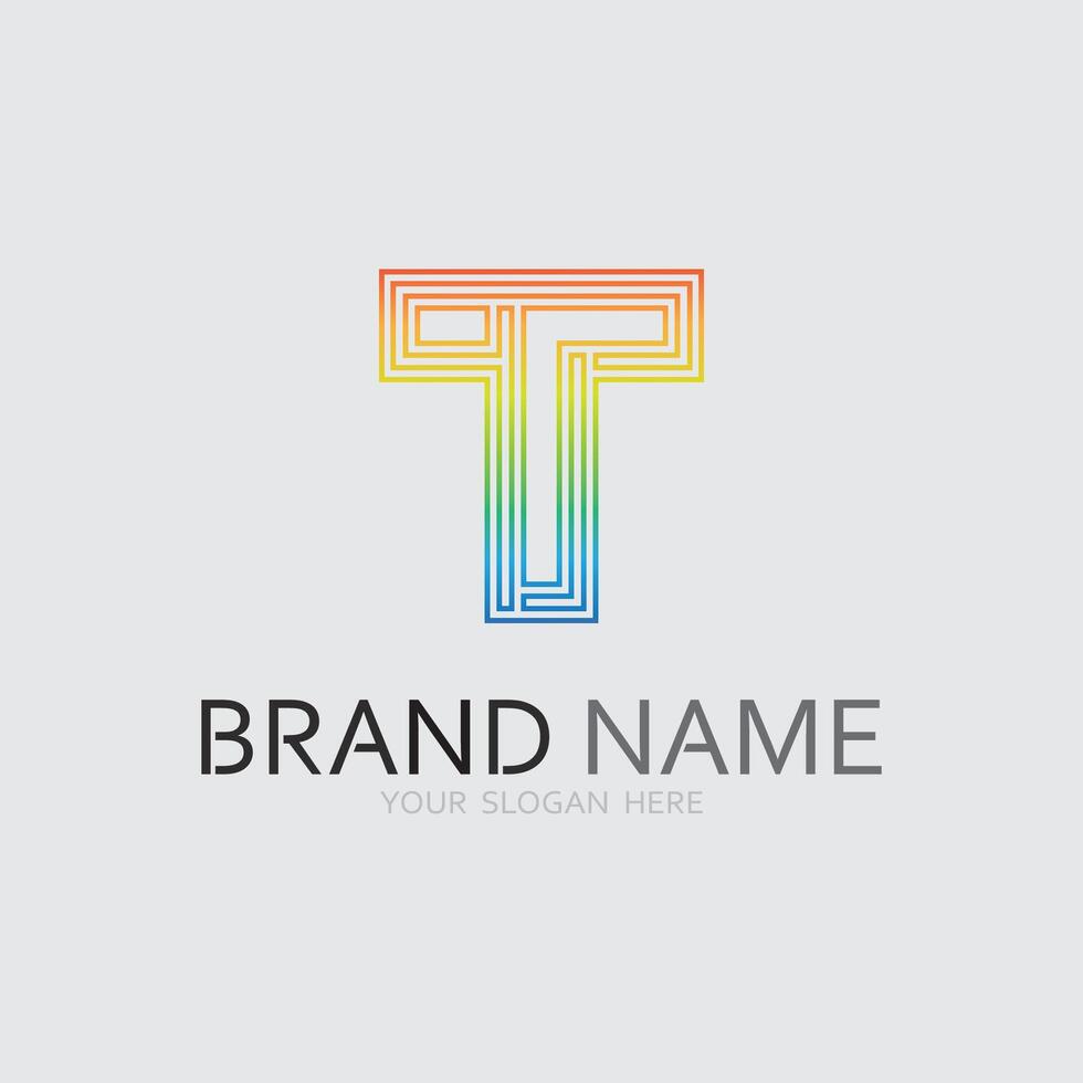 letter T logo image and font T design graphic vector