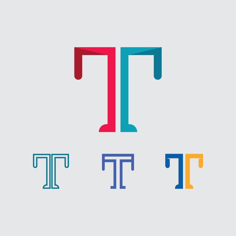 letter T logo image and font T design graphic vector