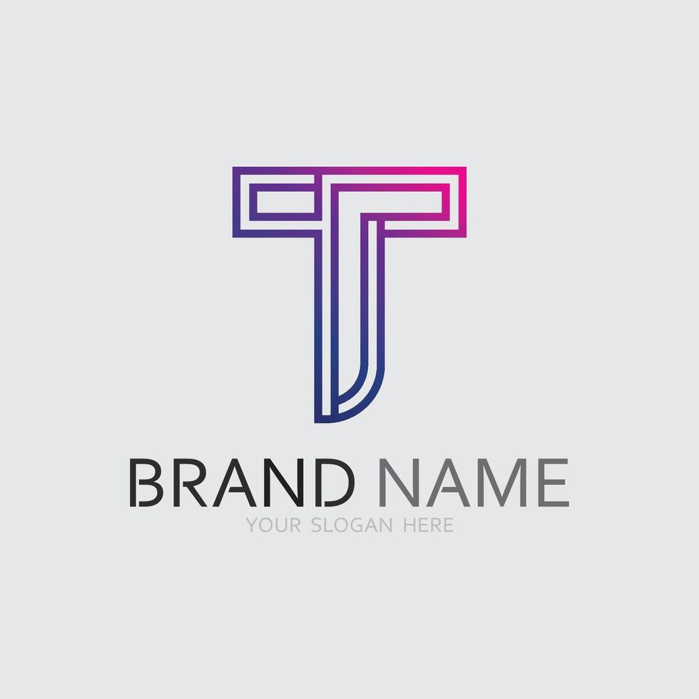 letter T logo image and font T design graphic vector