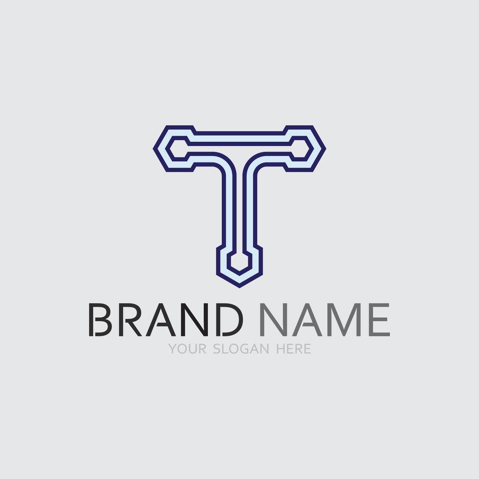 letter T logo image and font T design graphic vector