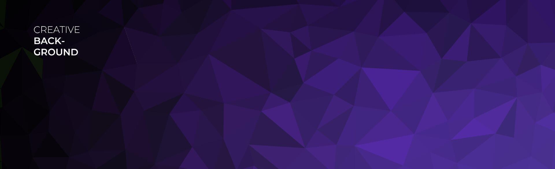 elegant blue banner background with triangles shape vector