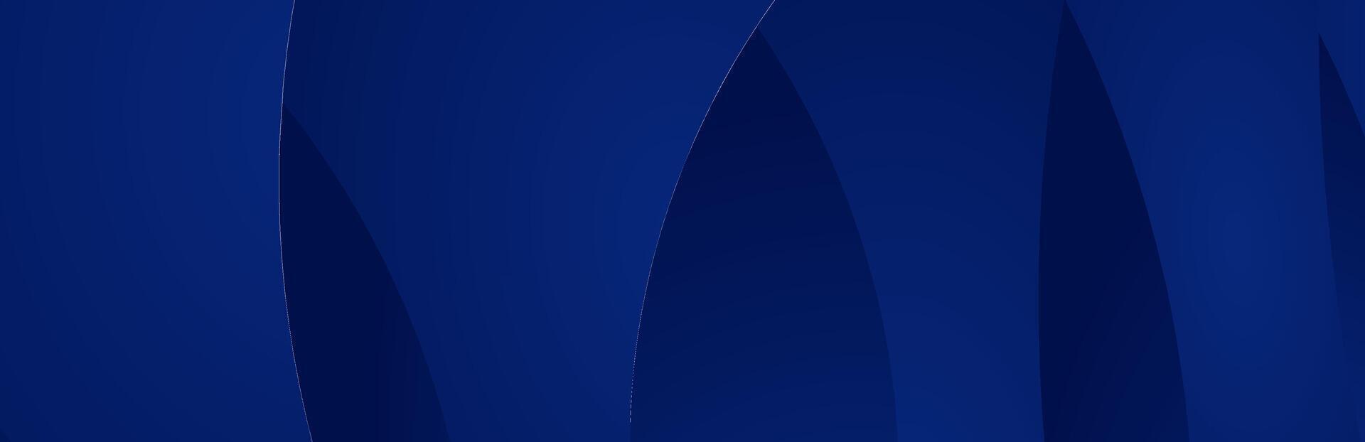 abstract halftone background made of curved lines in dark blue colors vector