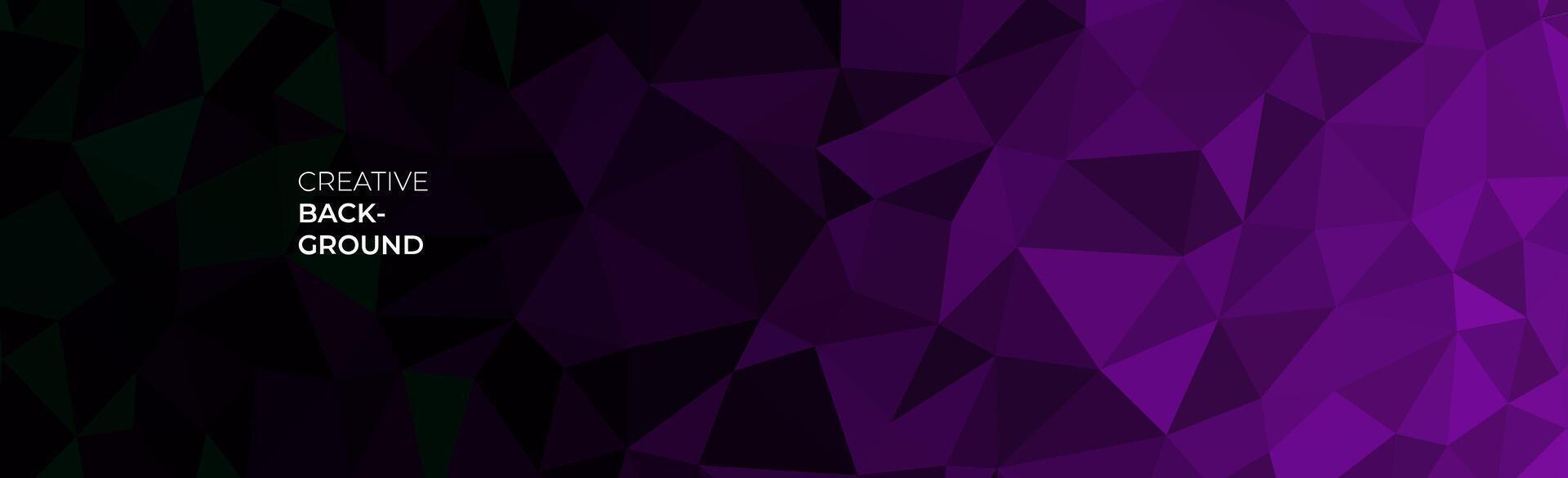 elegant blue banner background with triangles shape vector