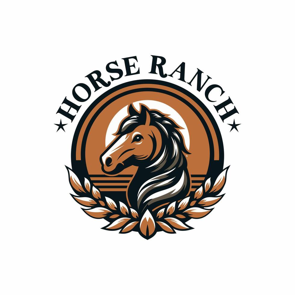 horse spirit in field illustration vector