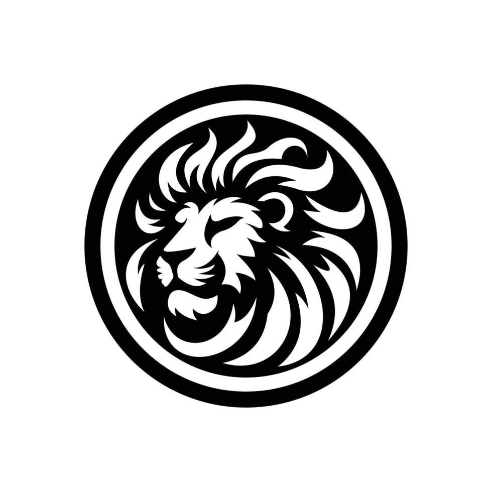 lion luxury logo icon template, elegant lion logo design illustration, lion head with crown logo, lion elegant symbol vector