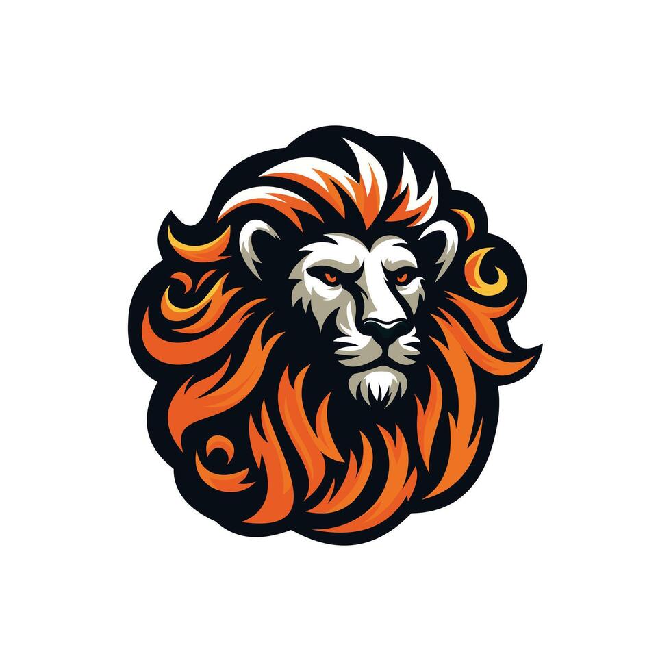 lion luxury logo icon template, elegant lion logo design illustration, lion head with crown logo, lion elegant symbol vector