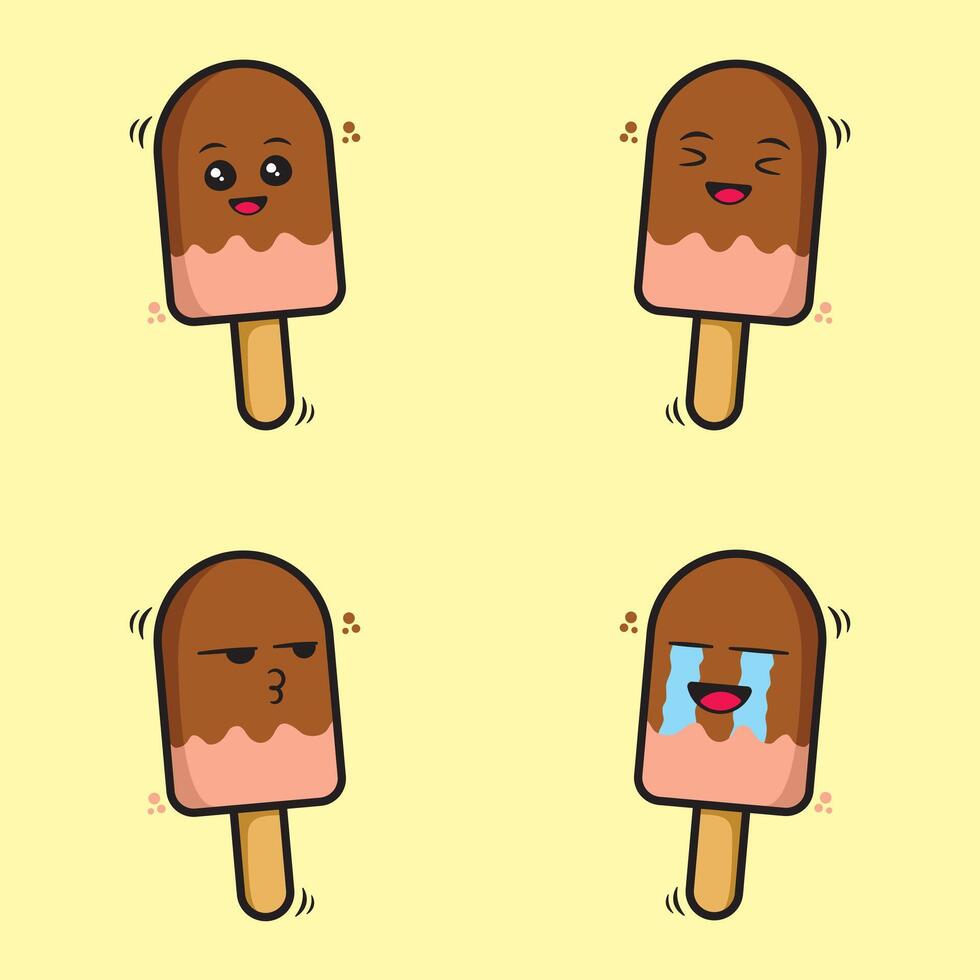 Ice Cream Emoji vector