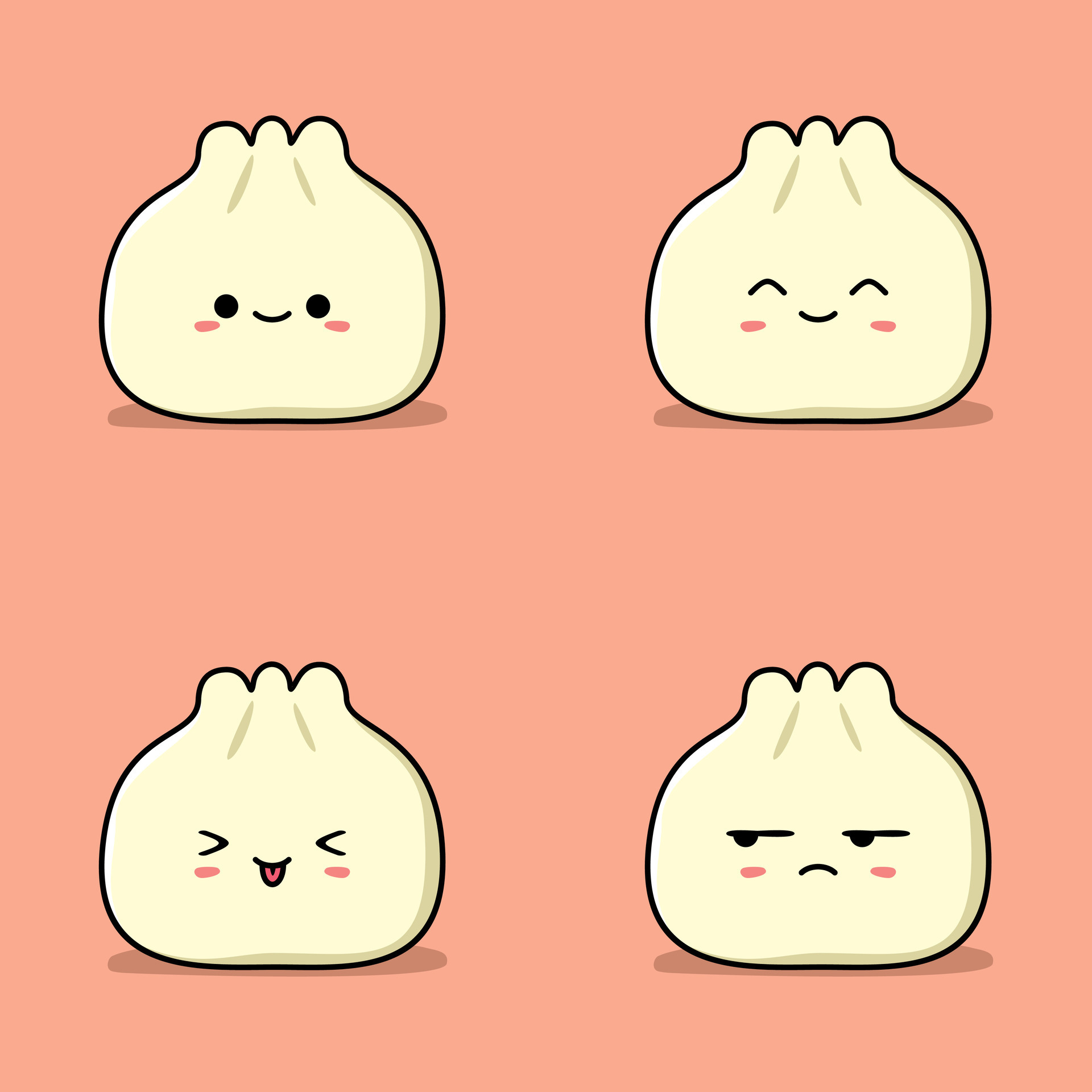 meat bun emoji 46797625 Vector Art at Vecteezy