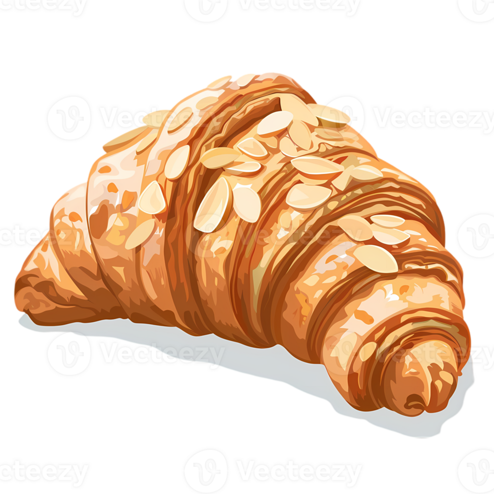 Almond Croissant A Golden Delight png