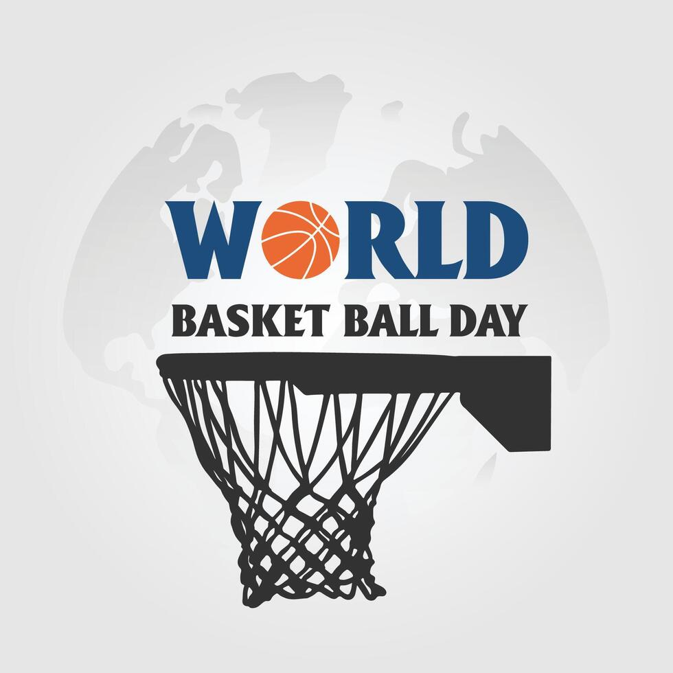 Flat design illustration of World Basketball Day vector