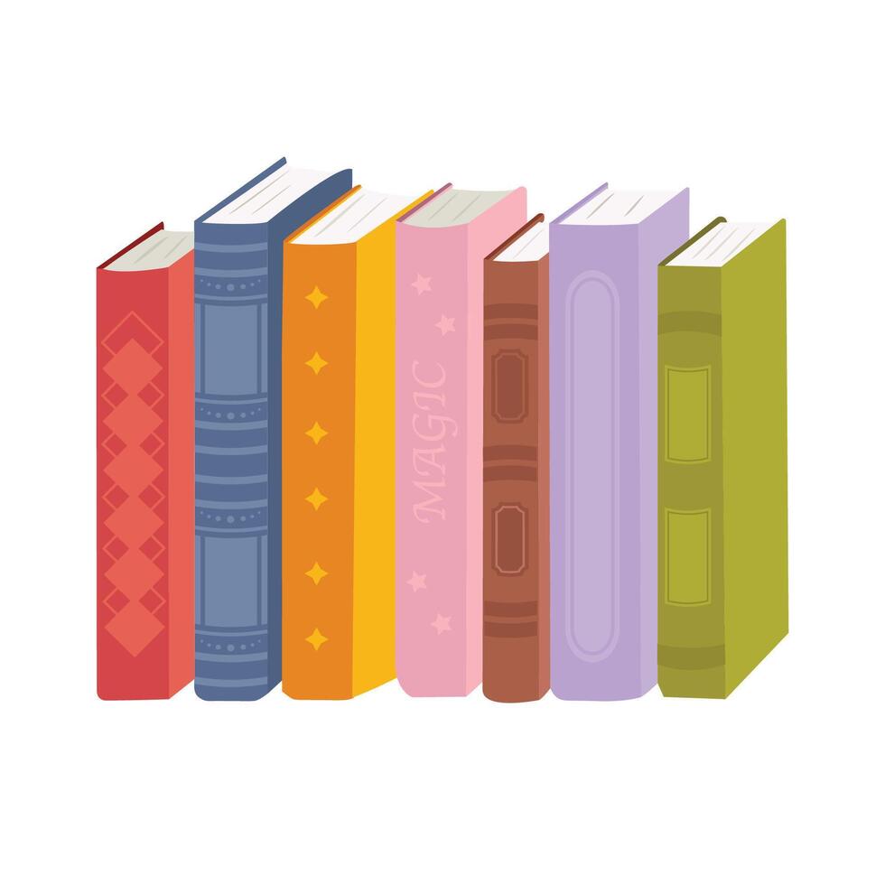 World Book Day. illustration with books on a white background. vector
