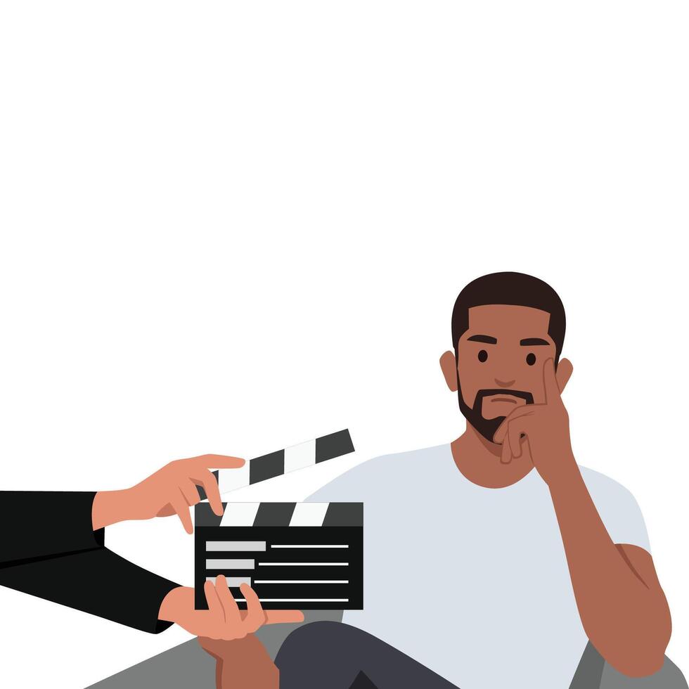 Professional Actor Ready for a Shoot. vector