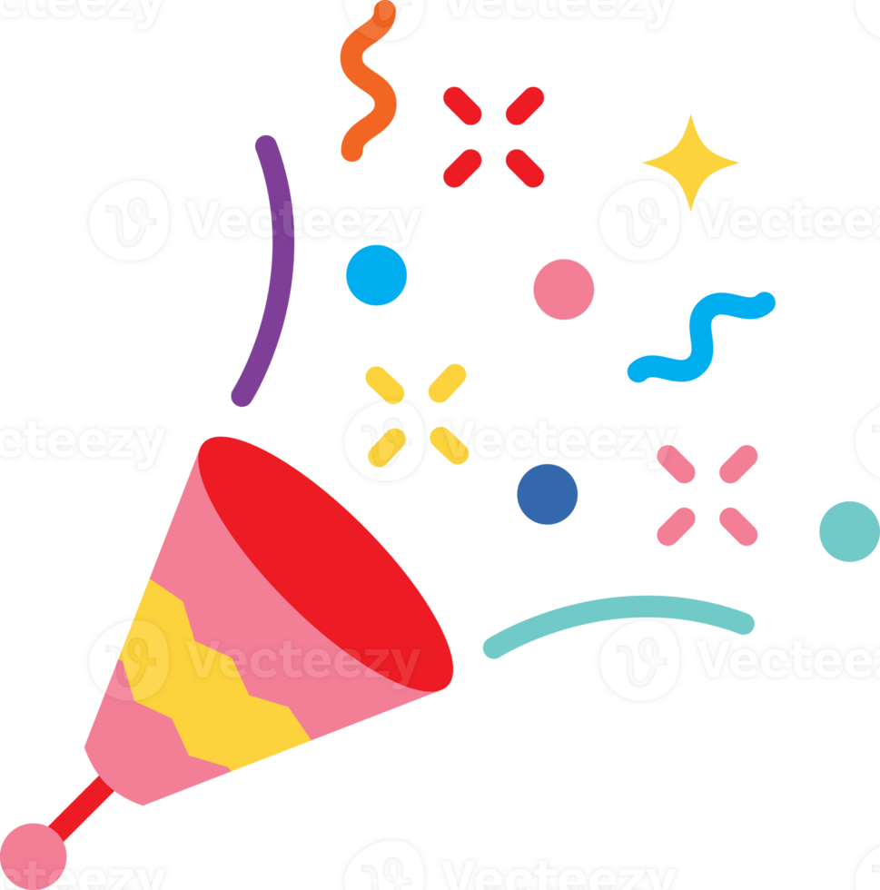 confetti flat color icon png