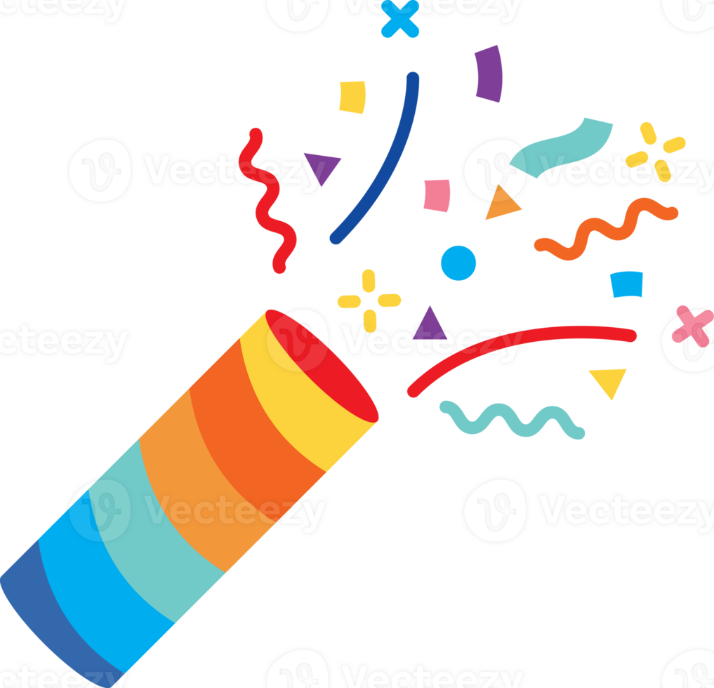confetti flat color icon png