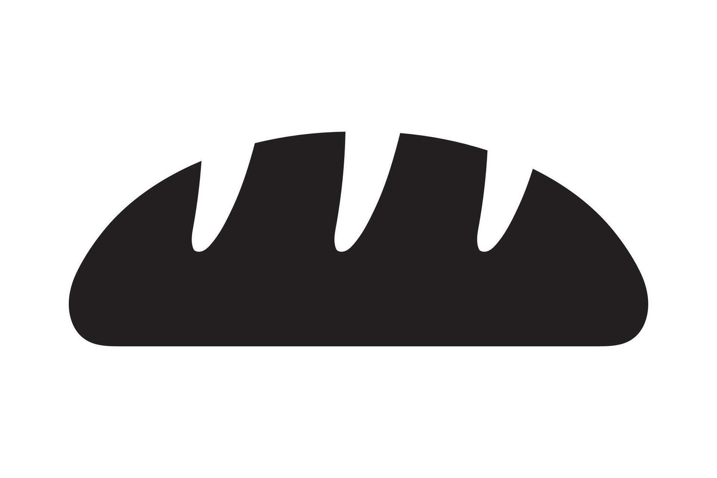 Bread icon, bread loaf icon vector