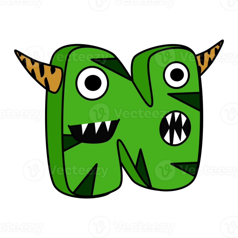 Monster Alphabet N png