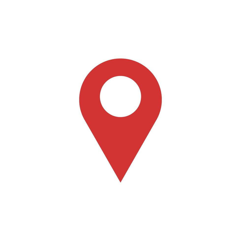 Location marker pin red eps 10 vector