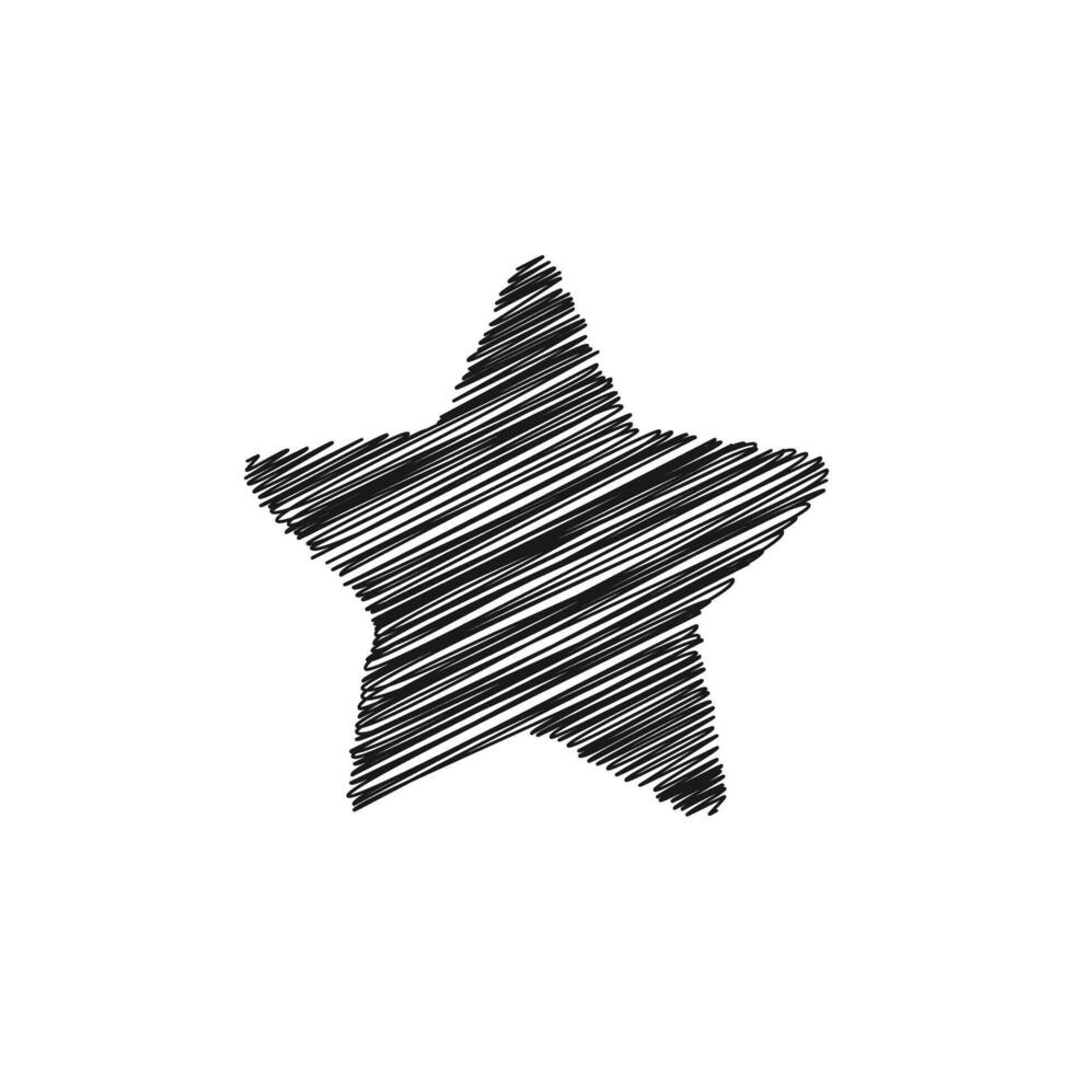 Star hand drawing design vector