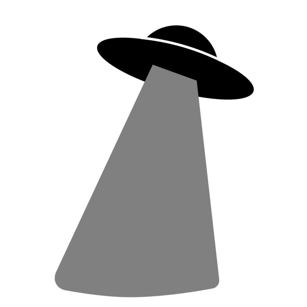 illustration of a UFO flying in the sky vector