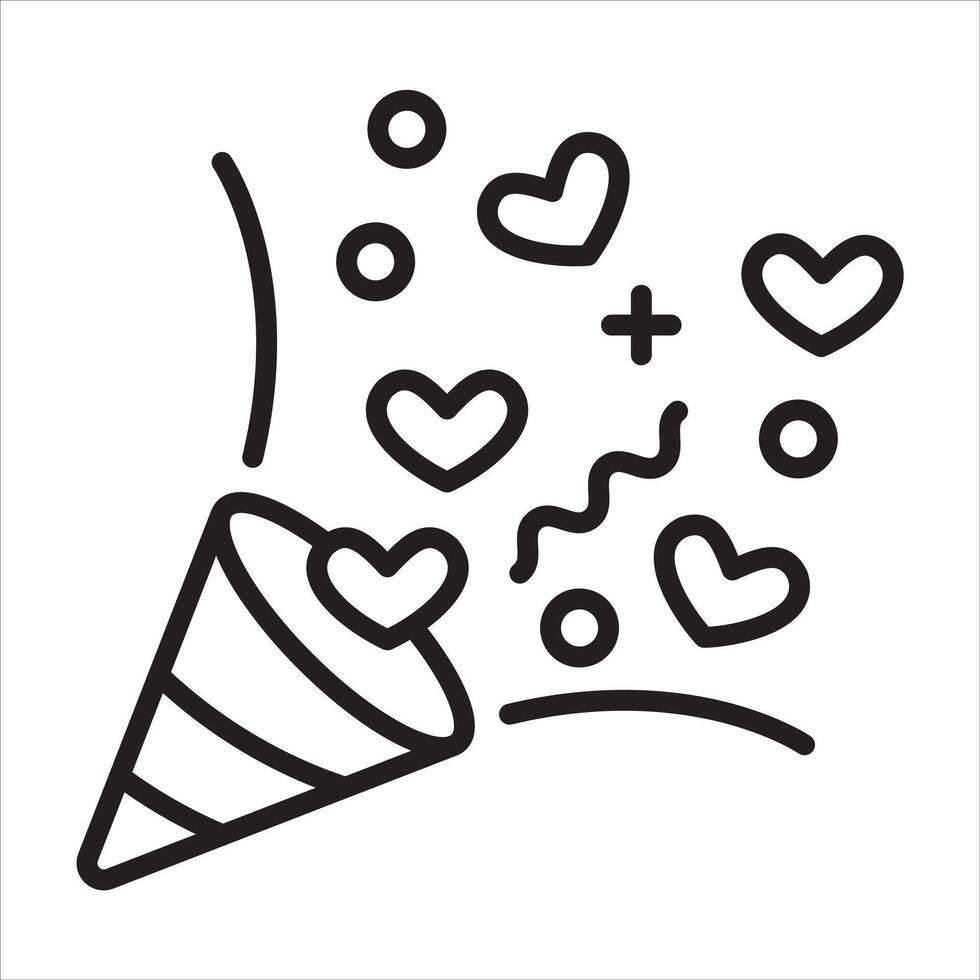 confetti line icon illustration. vector