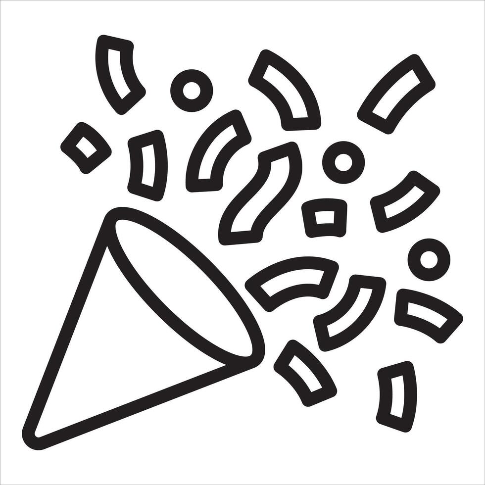 confetti line icon illustration. vector