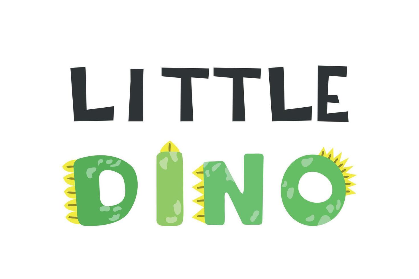 Little Dino lettering vector