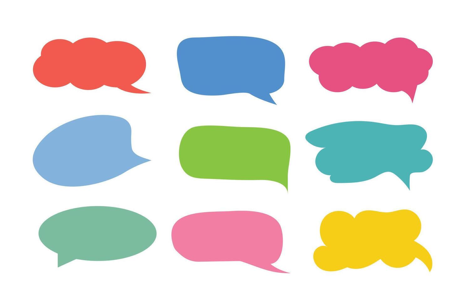 Set of callout, speech bubbles, chats, elements icons, illustration. vector