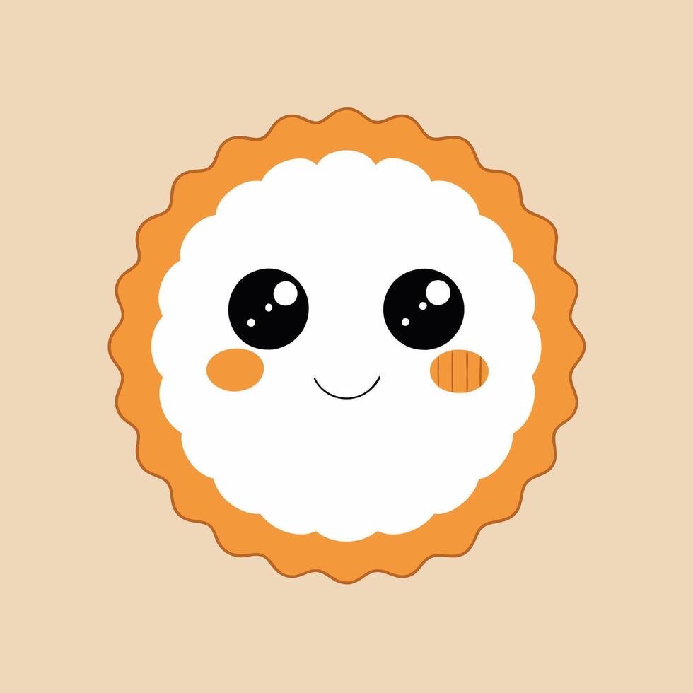 A cartoon face with a smiling mouth and eyes vector