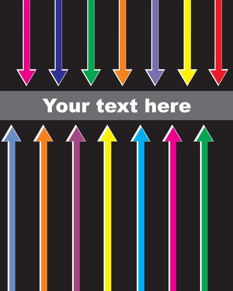 Colorful arrows abstract background with text vector
