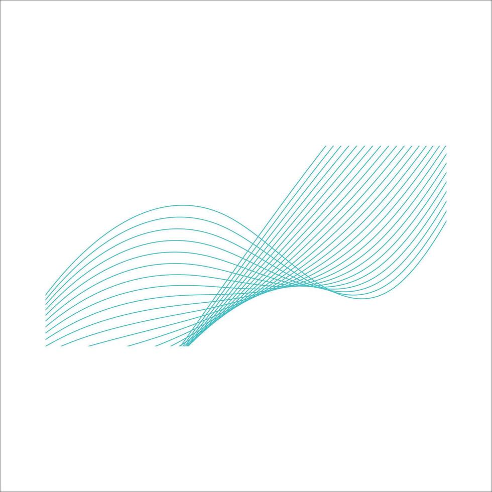 Abstract wave line shape element vector