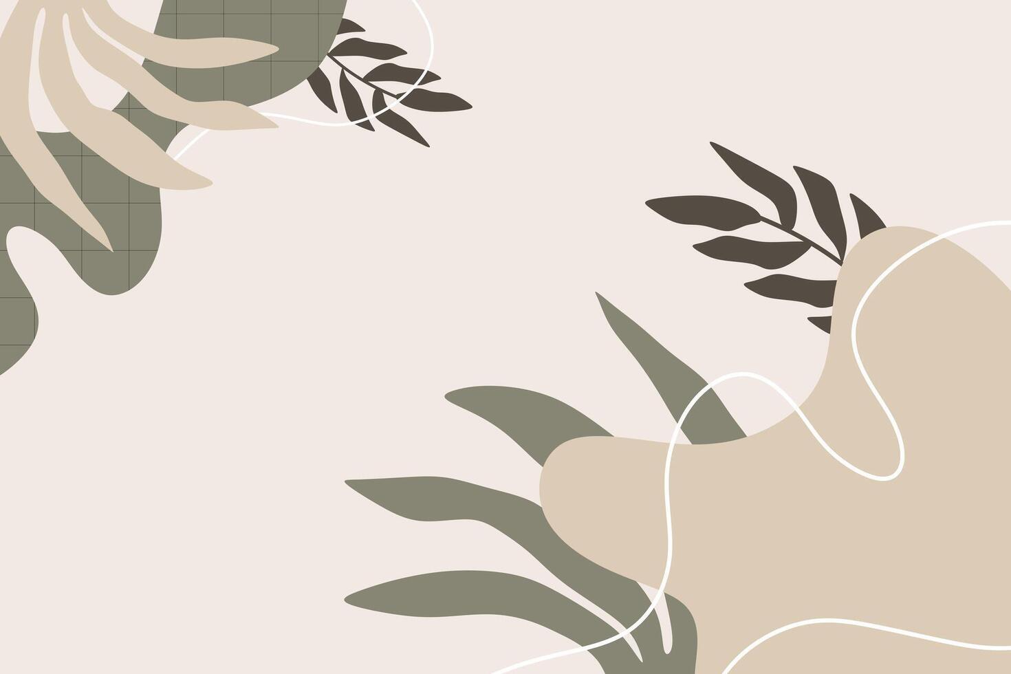 Boho shape abstract element background vector