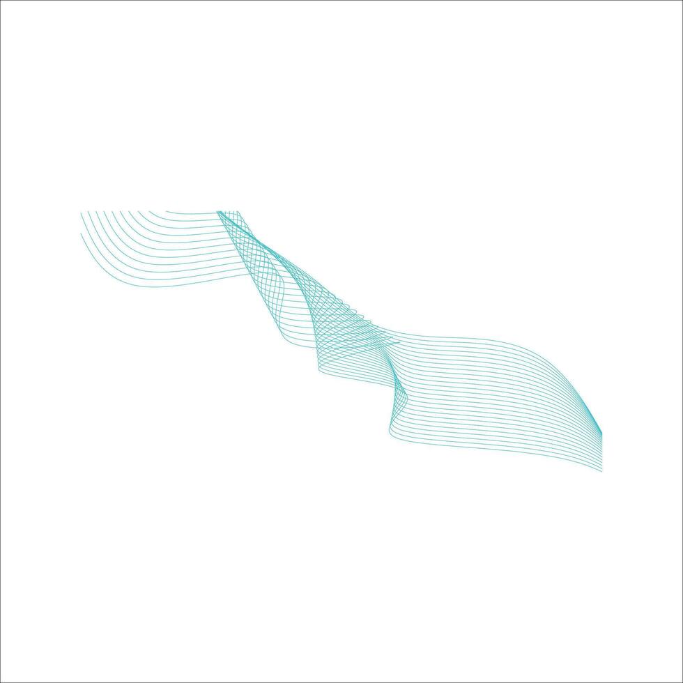 Abstract wave line shape element vector