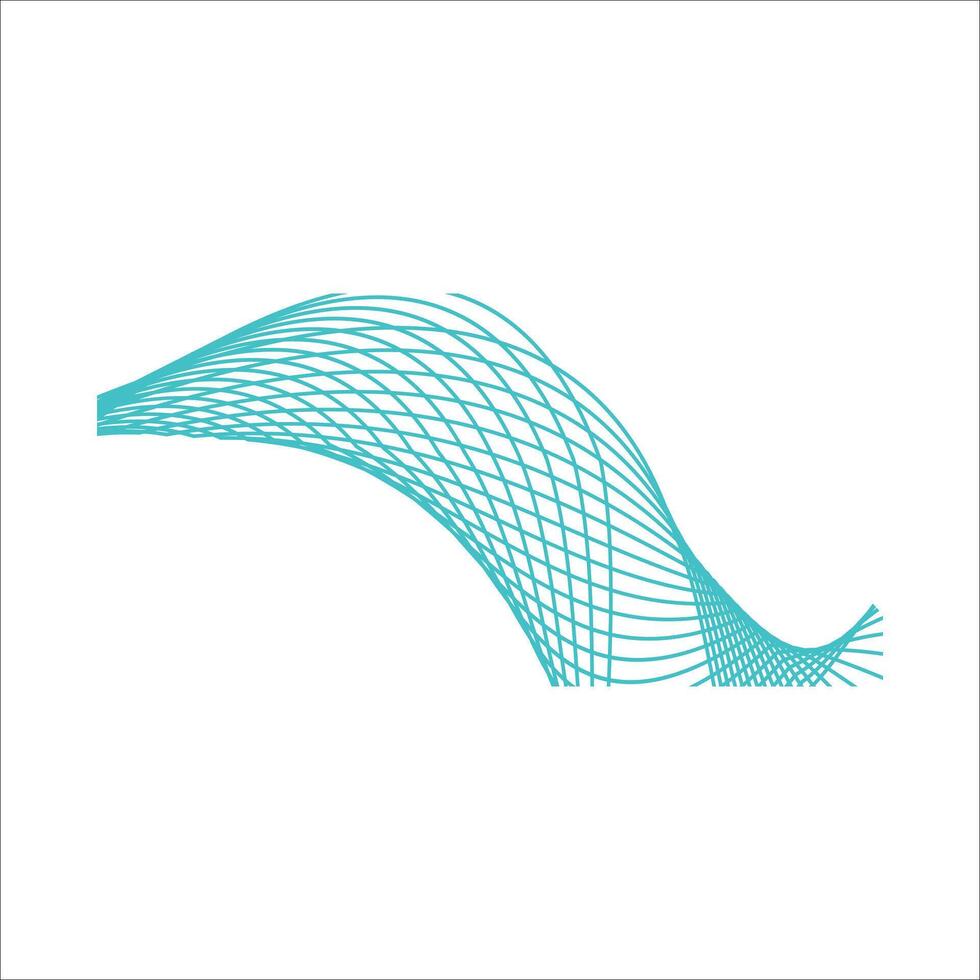 Abstract wave line shape element vector