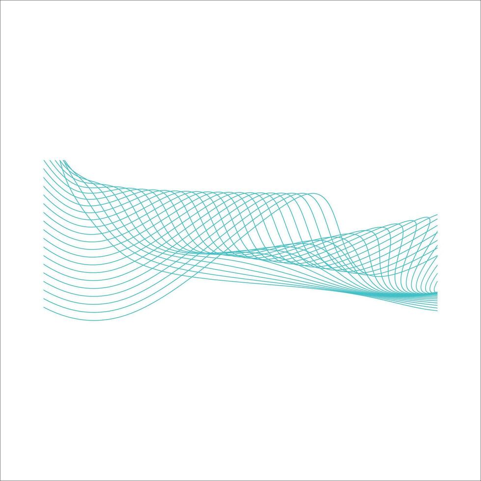 Abstract wave line shape element vector