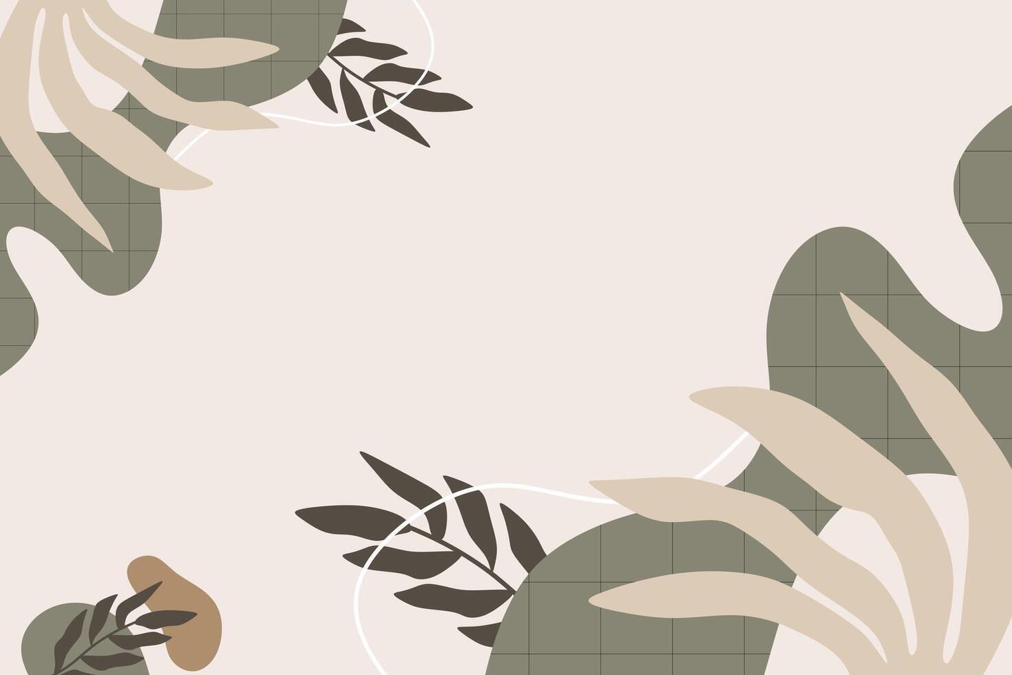Boho shape abstract element background vector