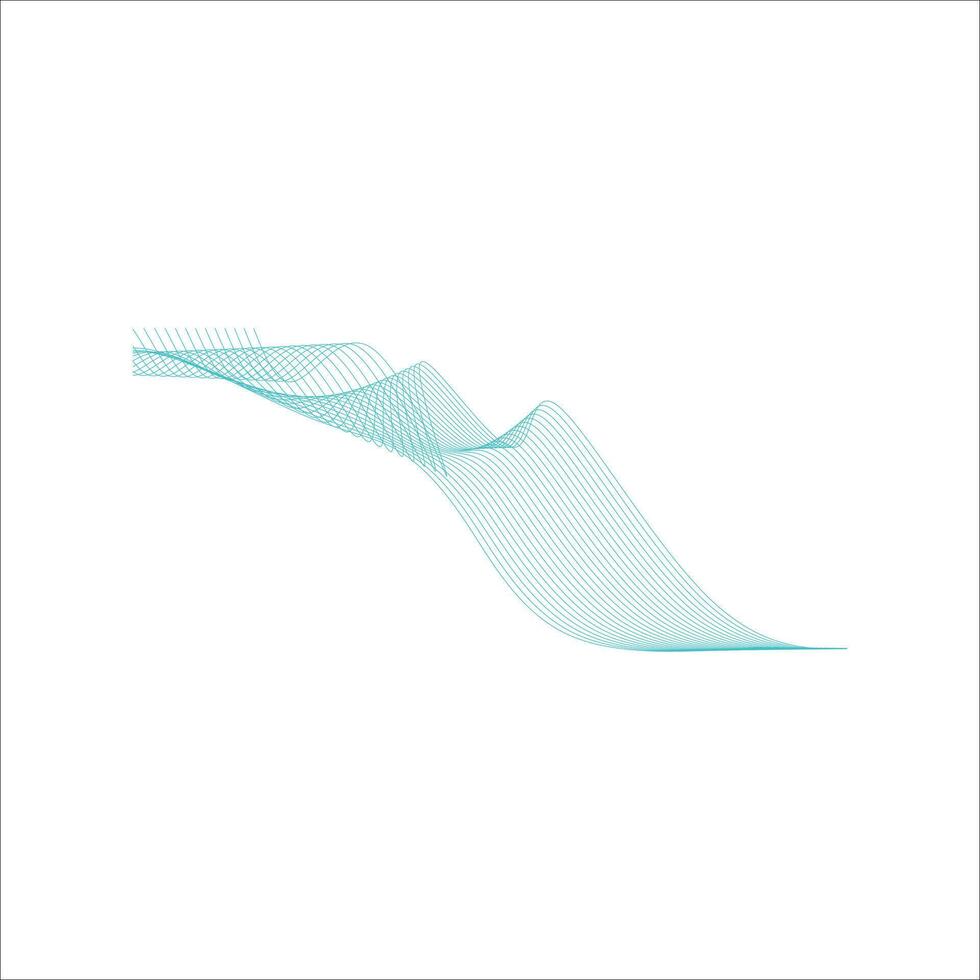 Abstract wave line shape element vector